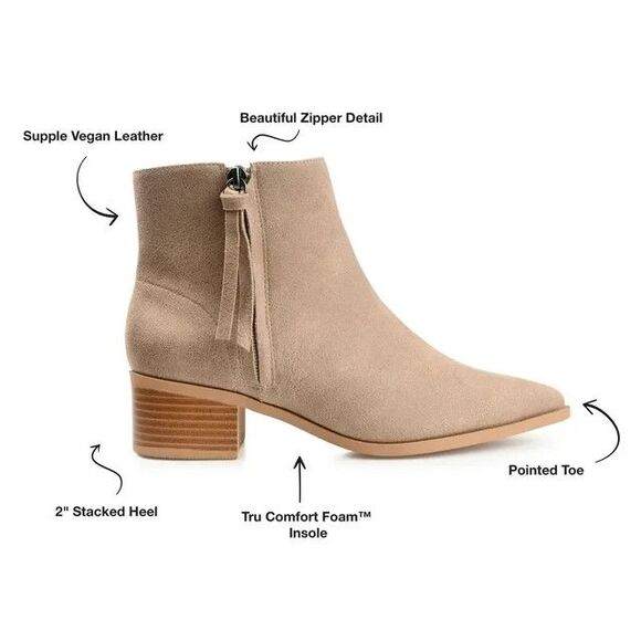 Journee Collection Women's Tru Comfort Foam Sadiya Ankle Bootie, Taupe 9.5M - Picture 3 of 8